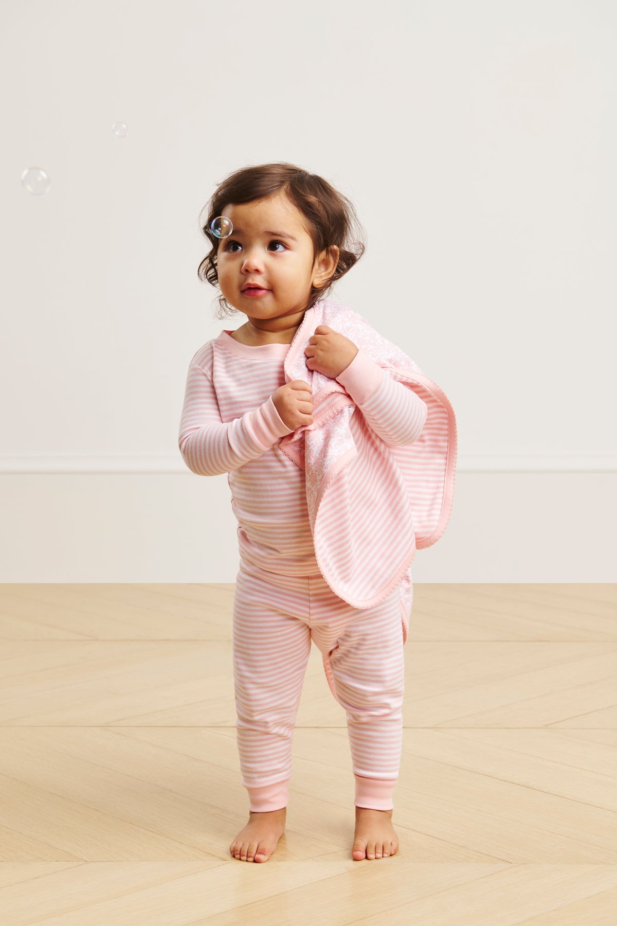 Baby Long-Long Set in English Rose Stripe