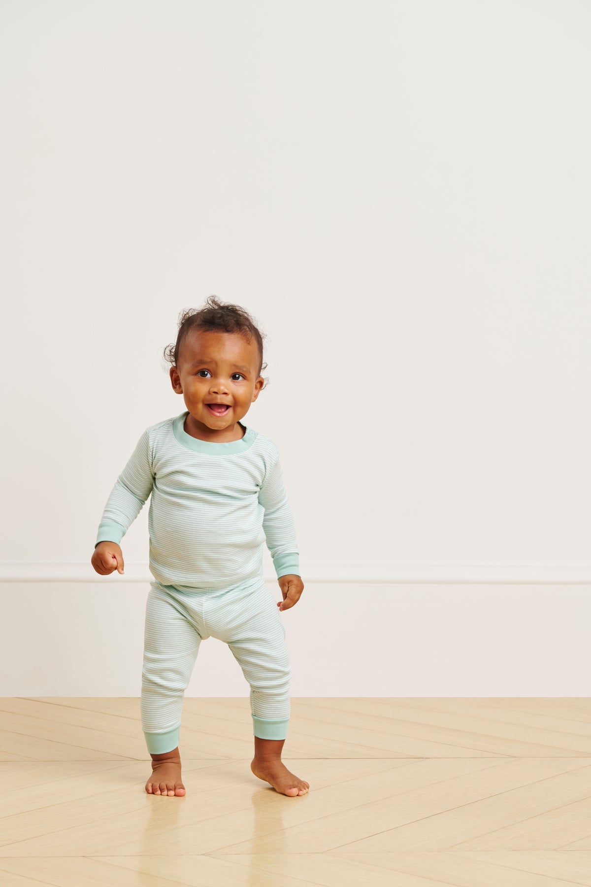 Baby Long-Long Set in Parisian Green