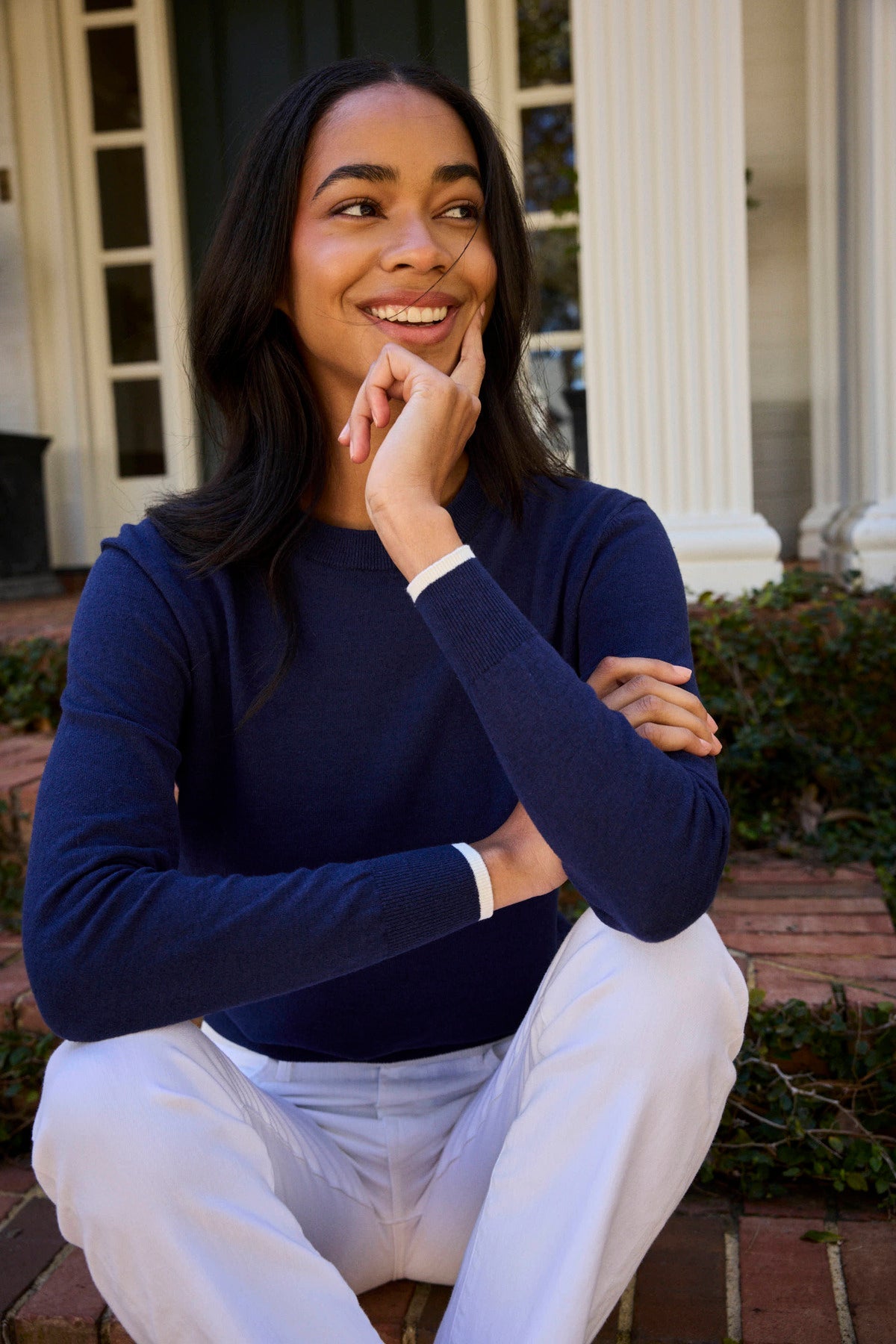 Evaline Sweater in English Navy