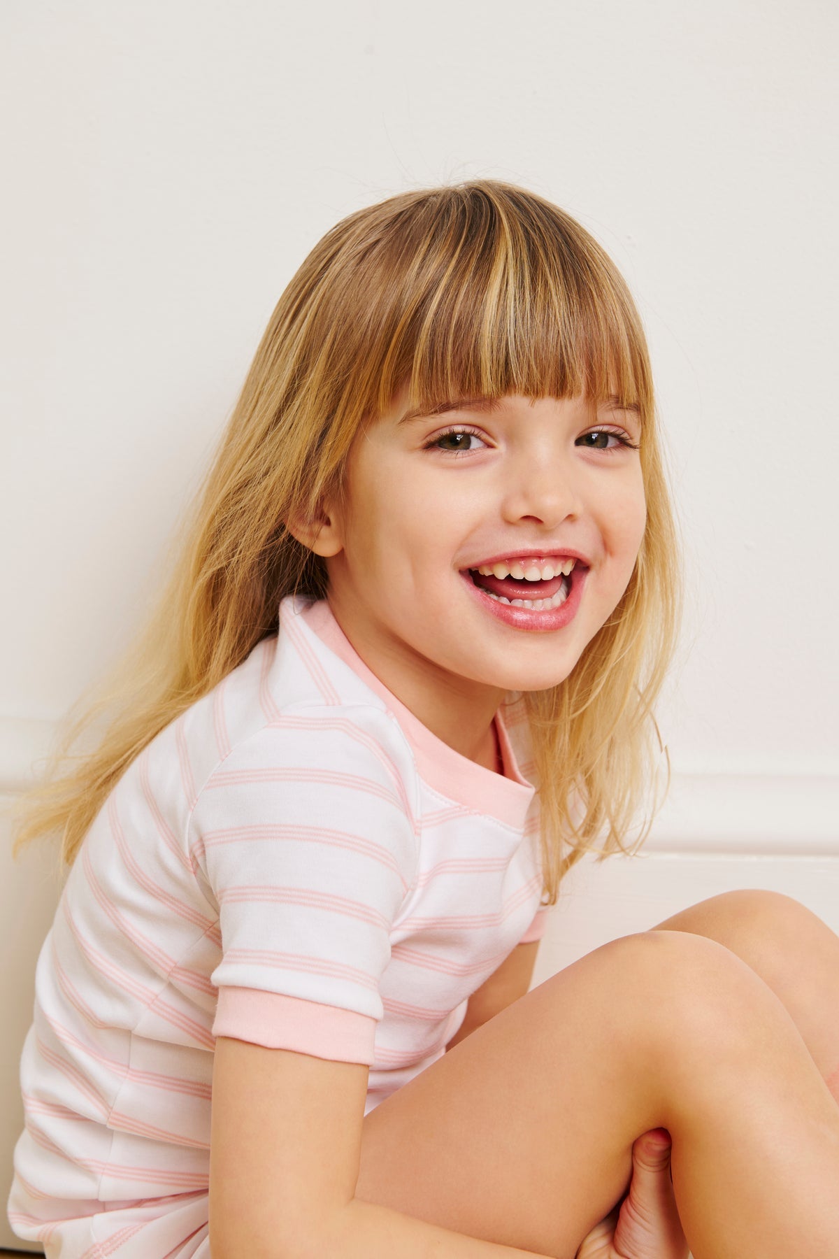 Kids Shorts Set in English Rose Triple Stripe