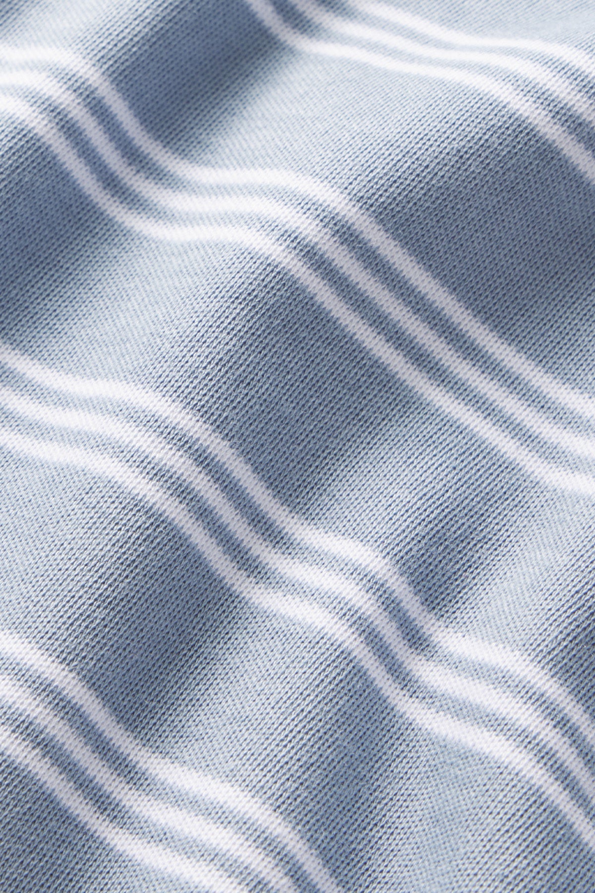 Pima Long-Long Set in Dusty Blue Stripe