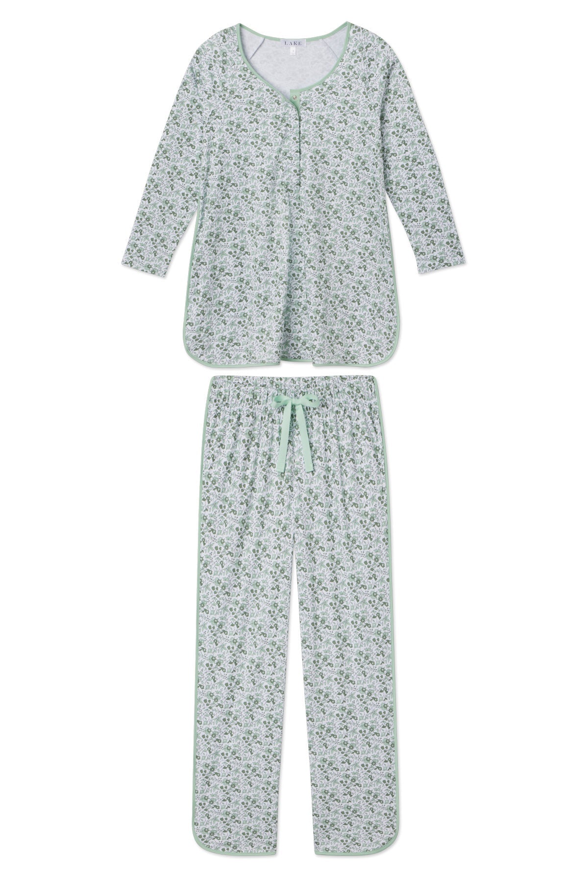 Pima Maternity Long-Long Set in Topiary Garden Floral