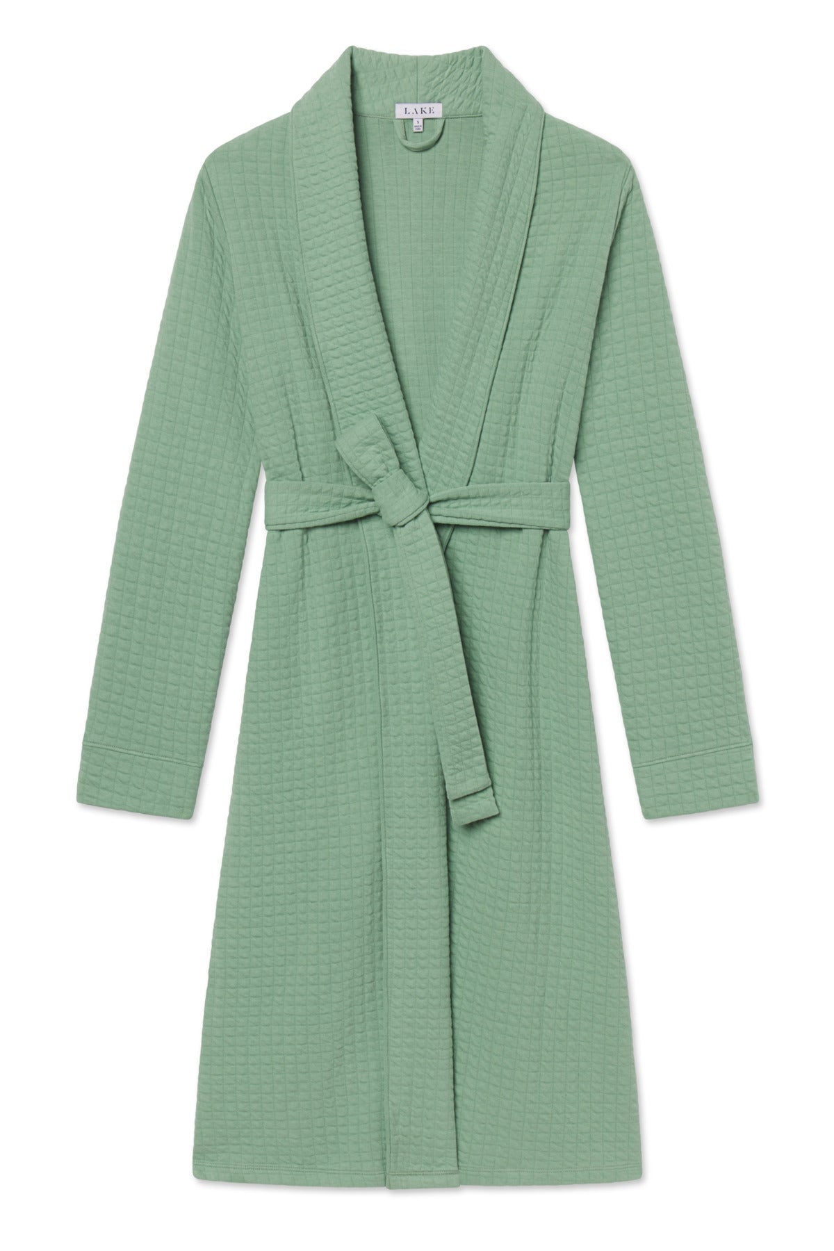 Jacquard Spa Robe in Granite Green