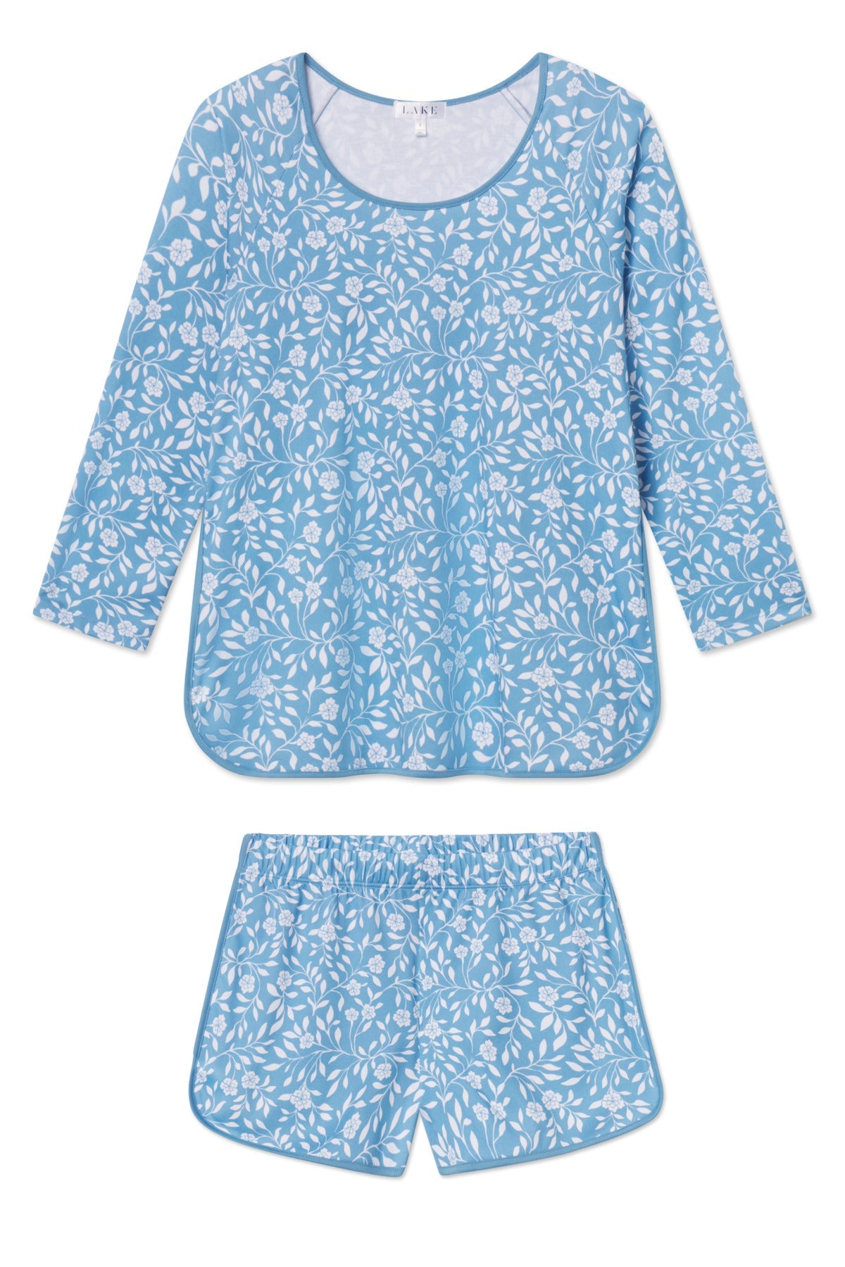 Pima Long-Short Set in Serene Blue Cecil Floral