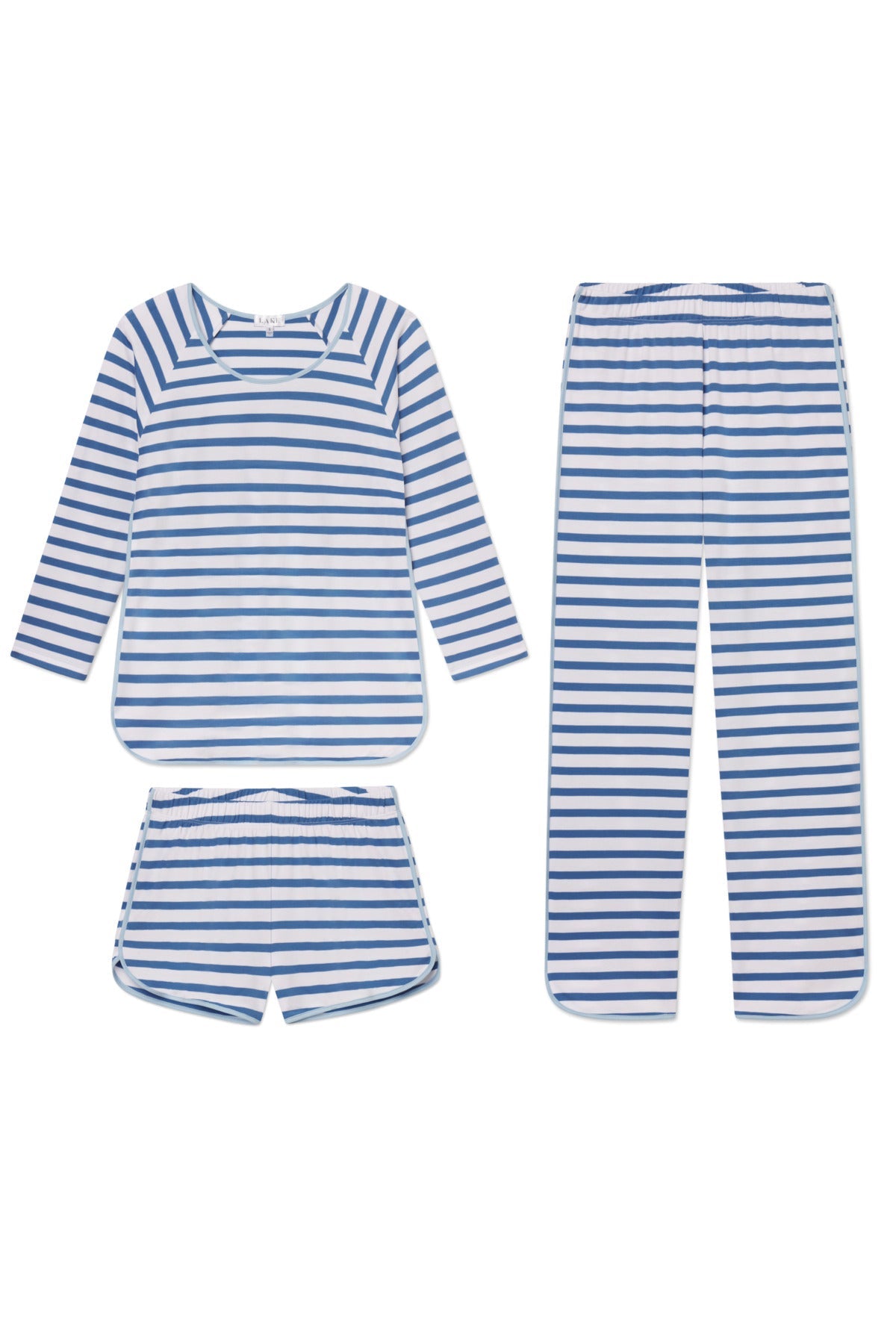 Pima Long Sleeve Bundle in Seaport Stripe