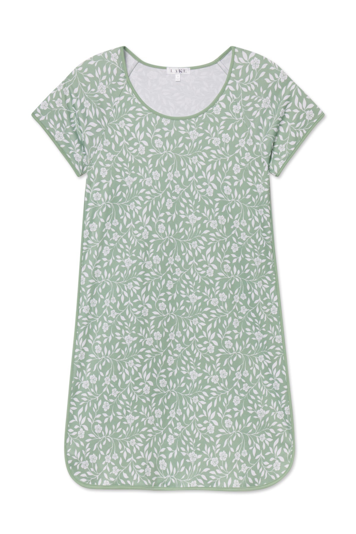 Pima Nightgown in Granite Green Cecil Floral