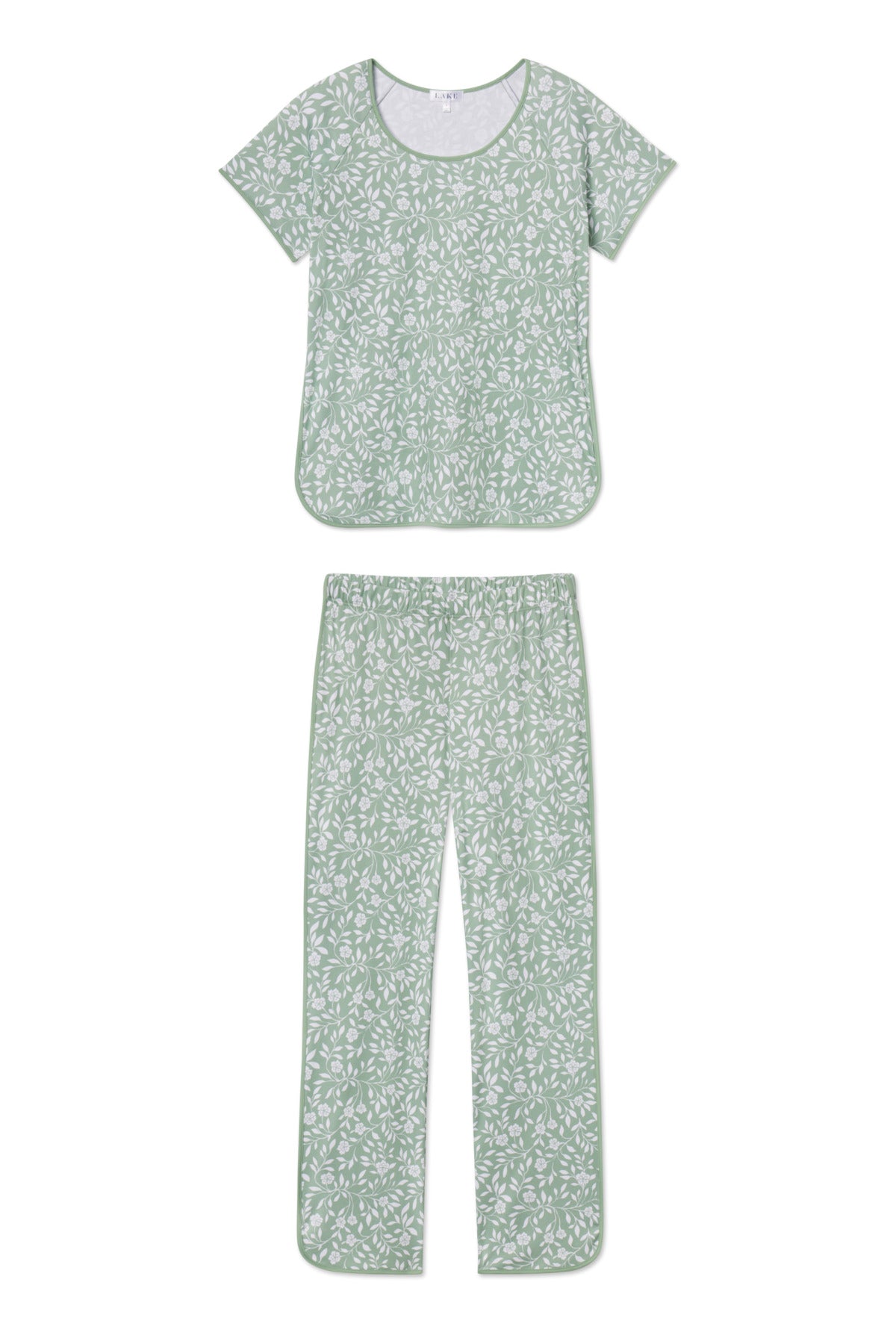 Pima Short-Long Set in Granite Green Cecil Floral