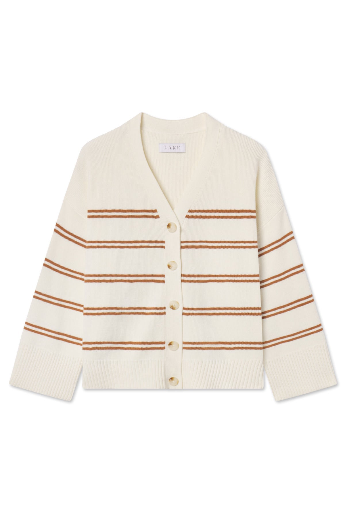 Nora Cardigan in Oak Varsity Stripe