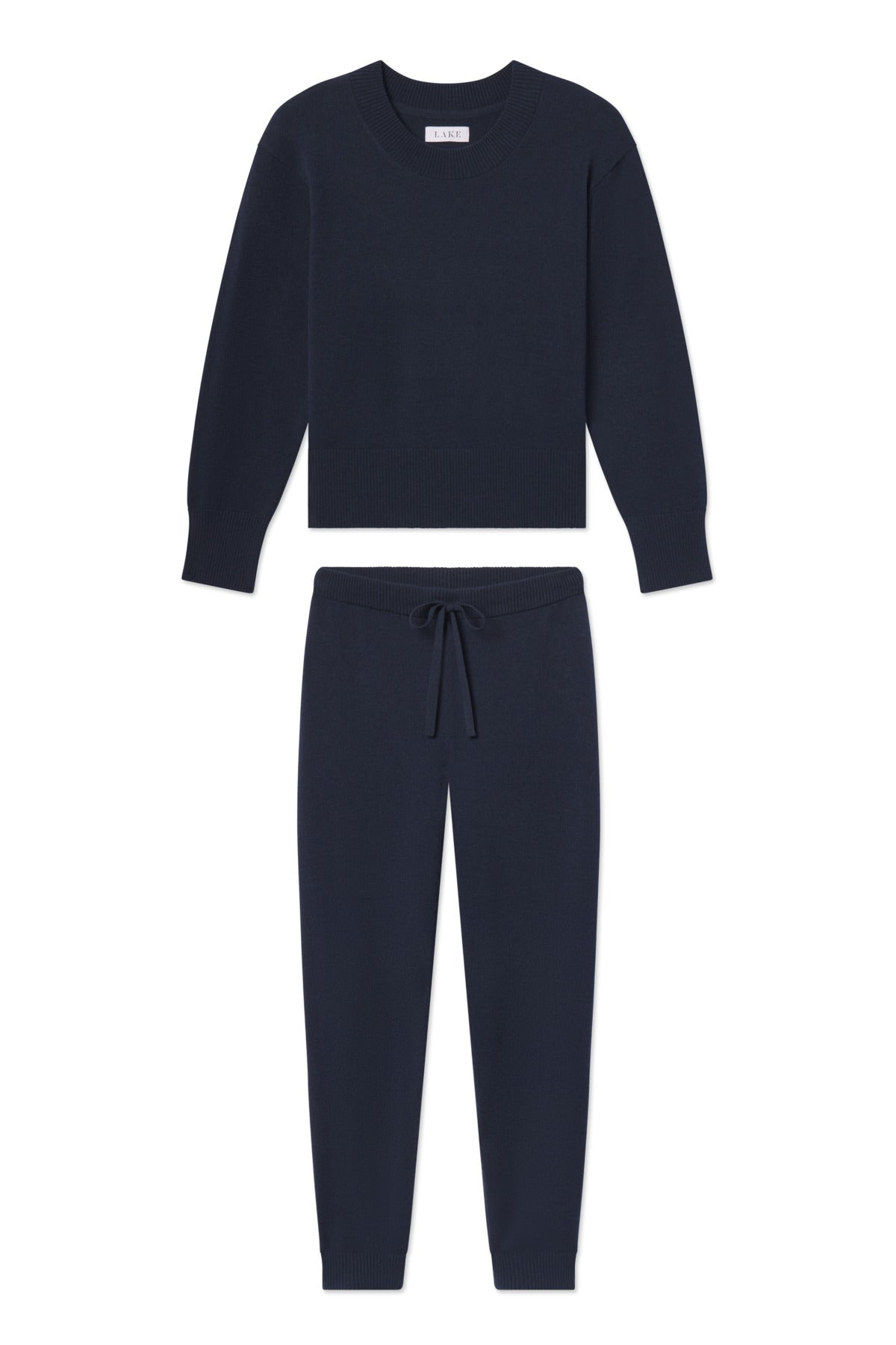 Vesper Crew Neck Set in Deep Navy