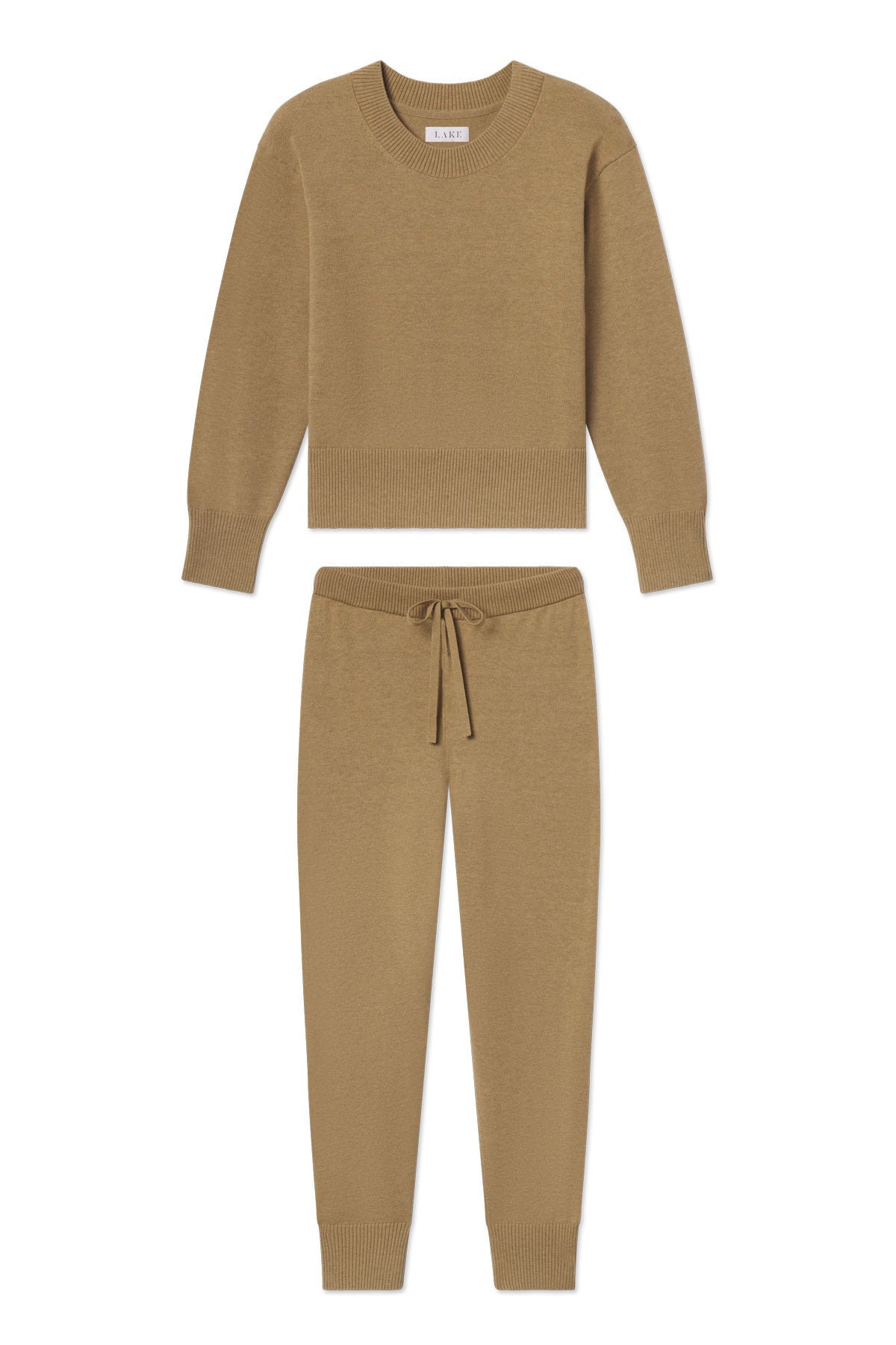 Vesper Crew Neck Set in Sandstone Heather