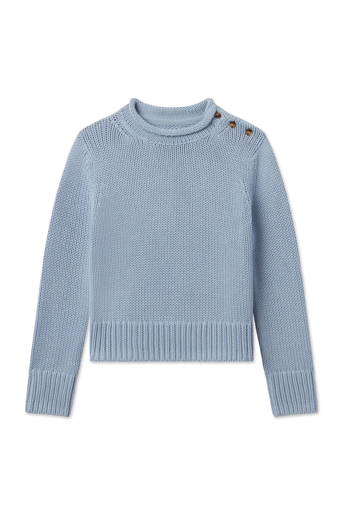 Jane Cotton Sweater in Dusty Blue