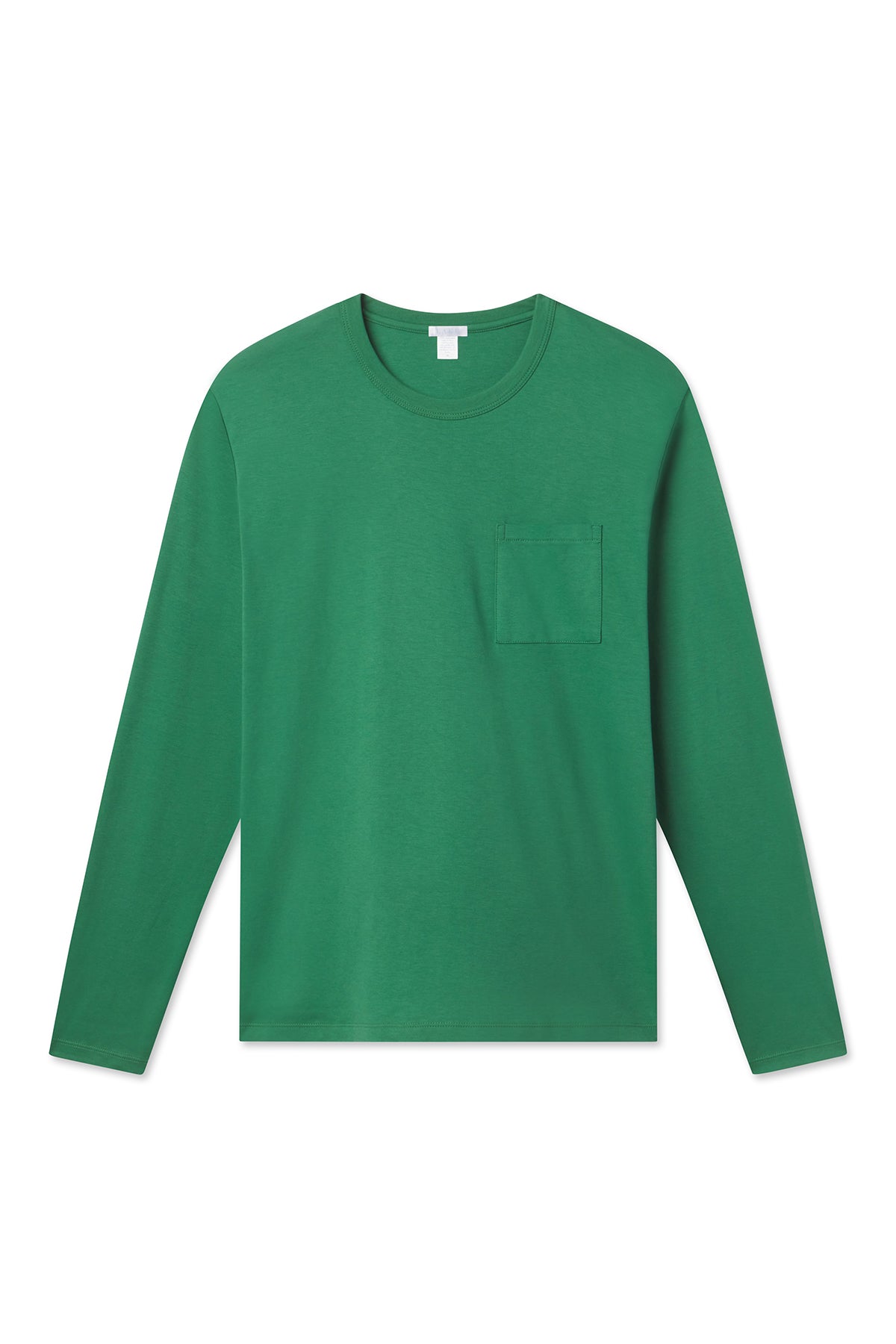 Men's Long Sleeve Pima Pocket Tee in Classic Green