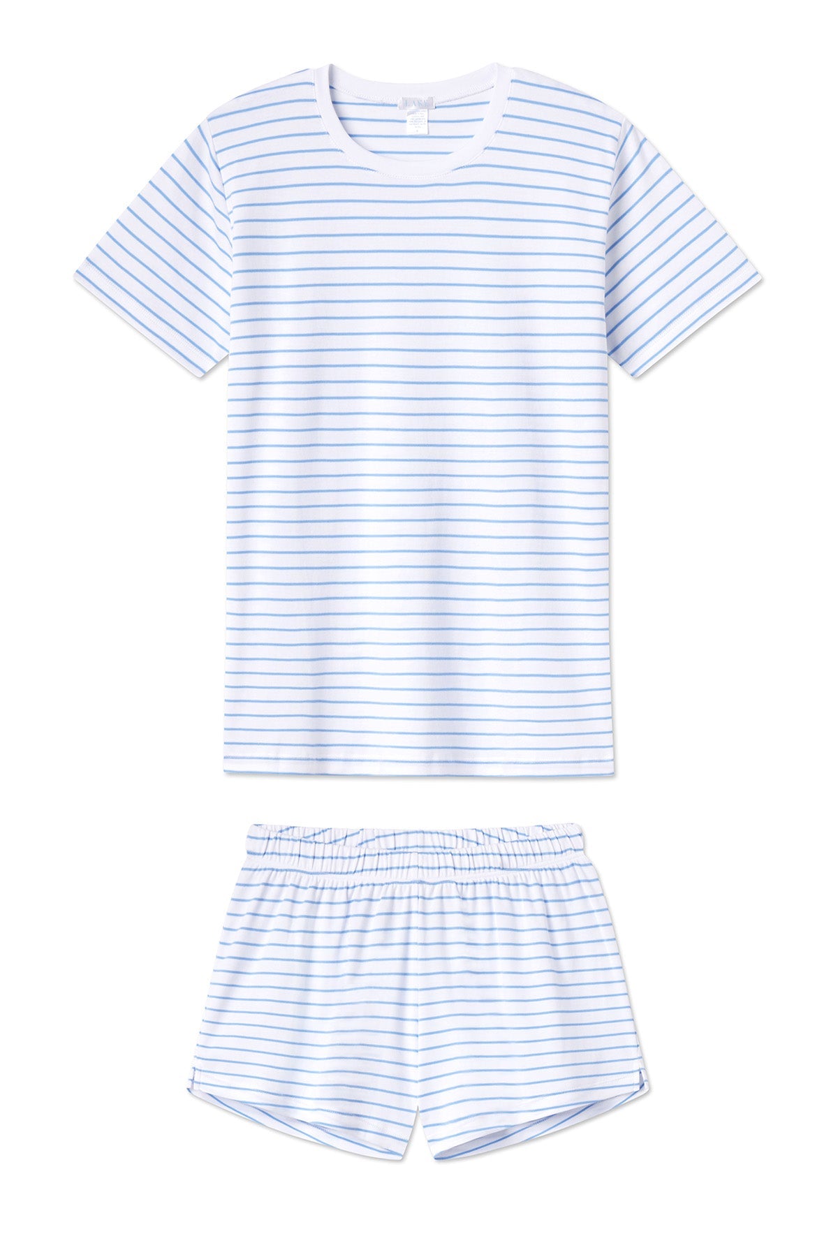 Pima Crew Shorts Set in Baltic Blue