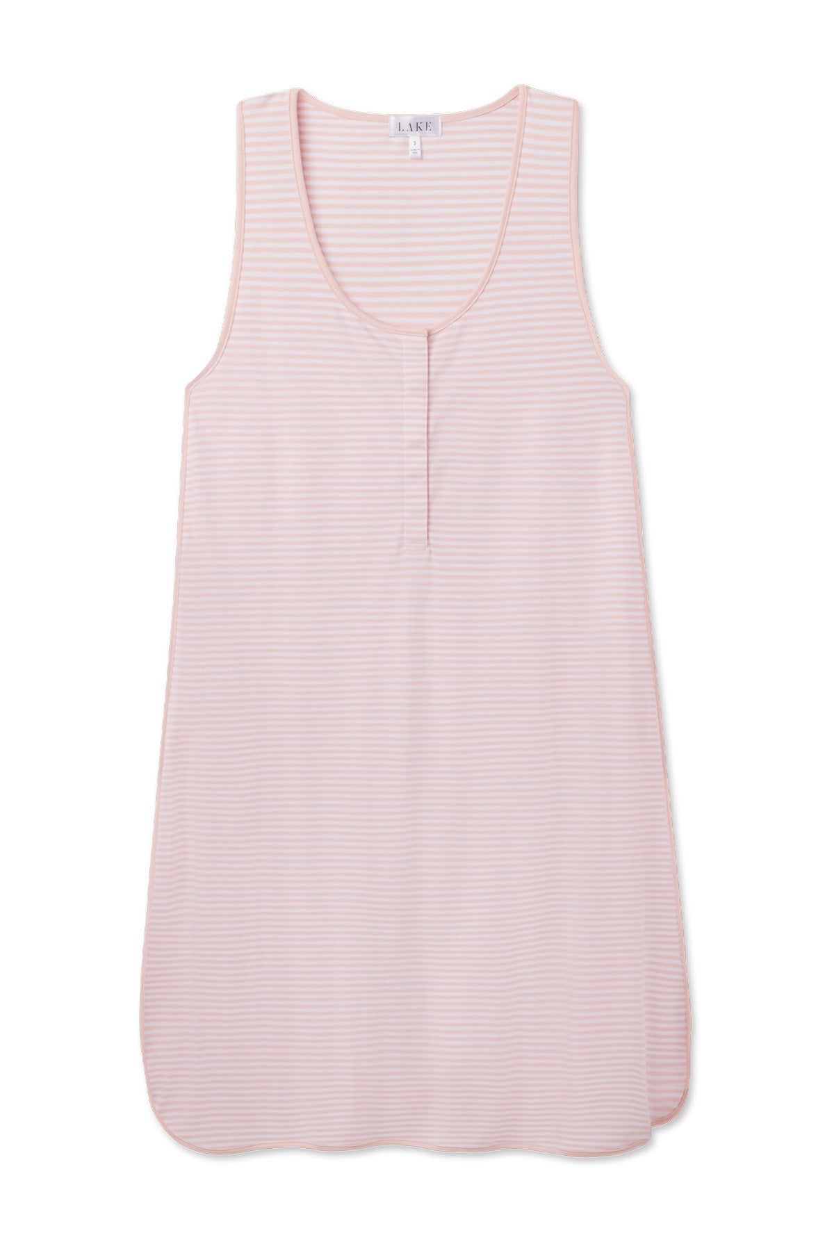 Pima Maternity Tank Gown in English Rose Stripe