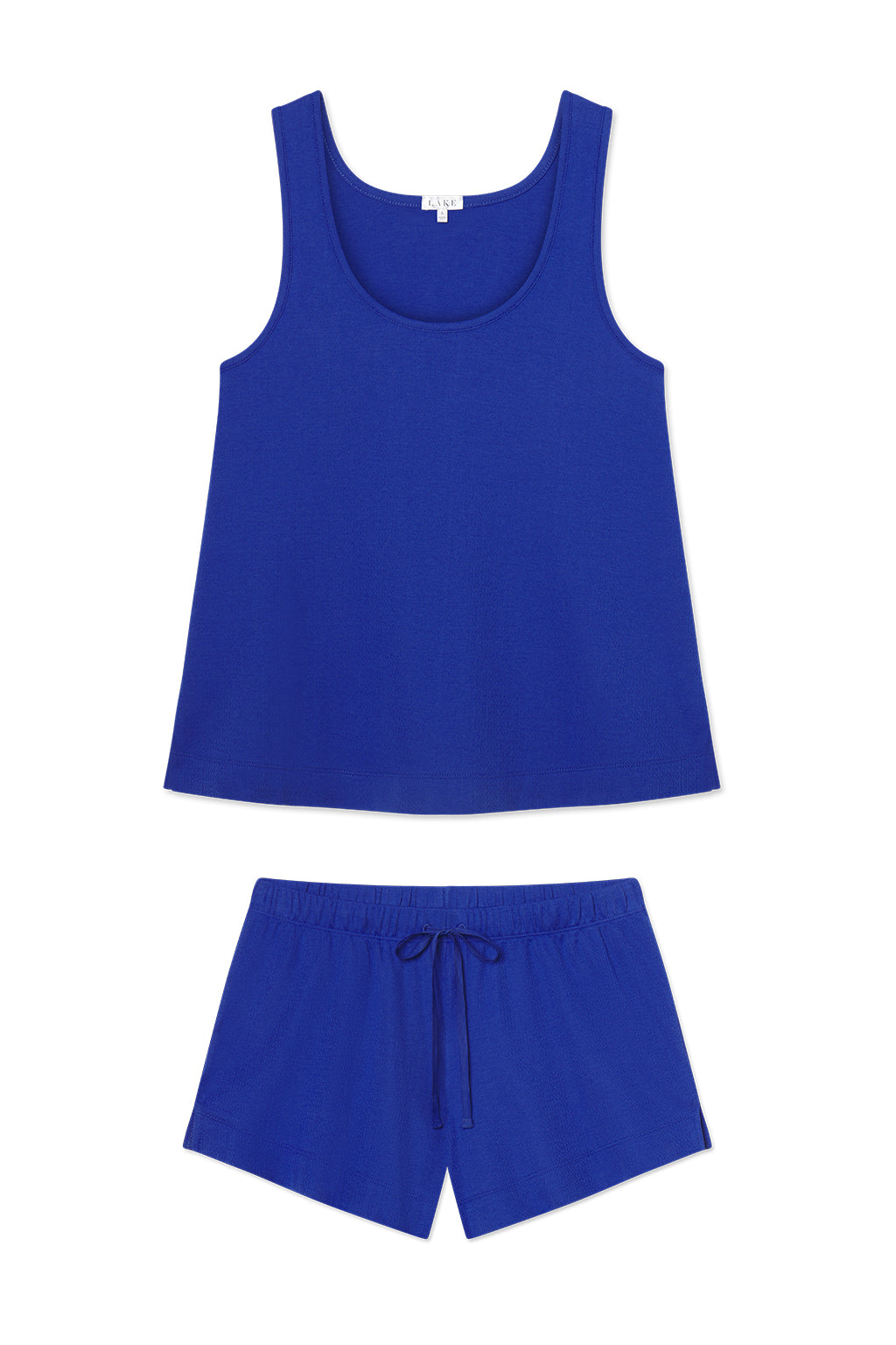 Pointelle Pajama Shorts Set in Cobalt
