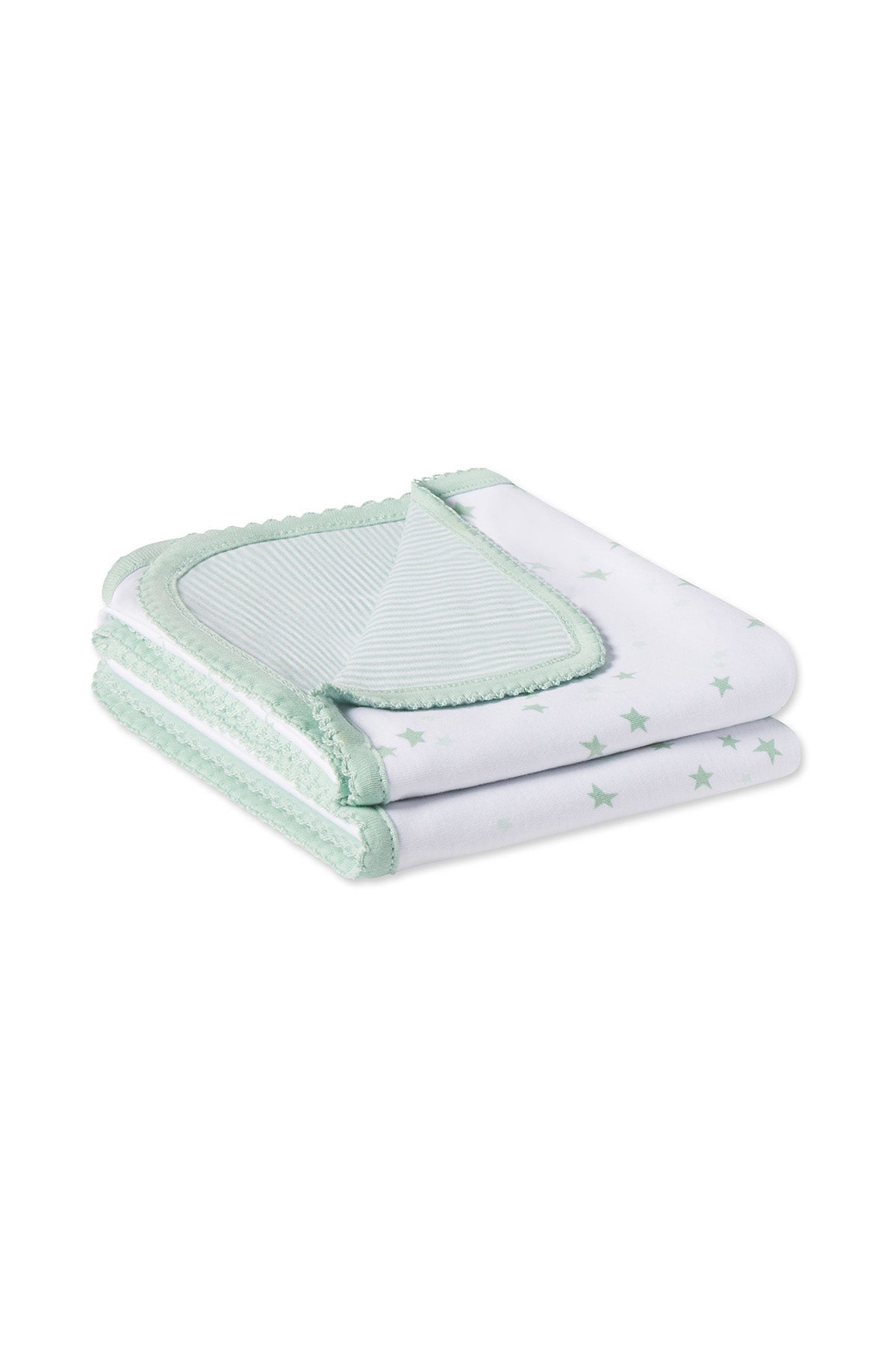 Reversible Baby Blanket in Parisian Green Multi
