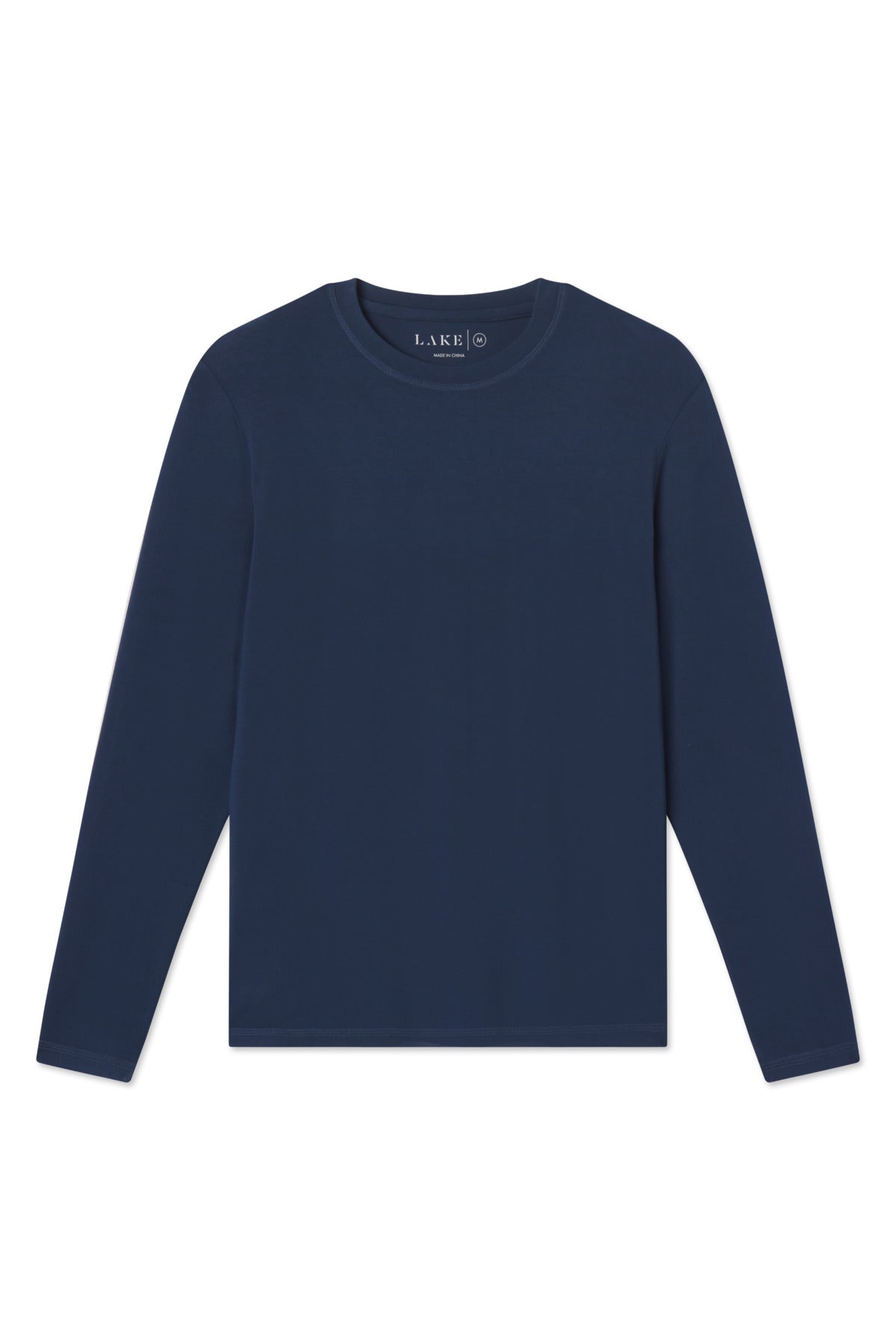 Men's Long Sleeve Bamboo Tee in Navy