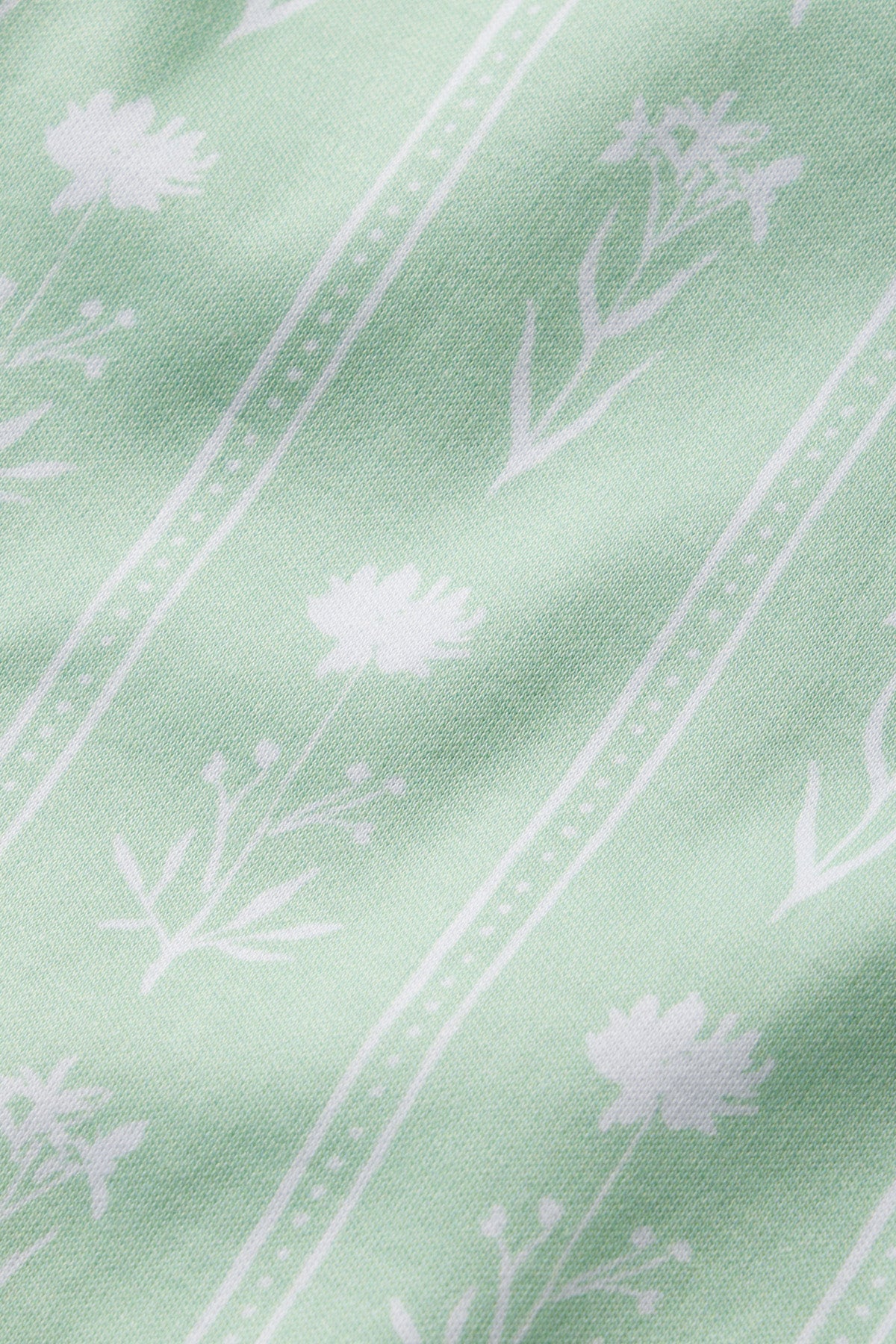 Pima Short Robe in Parisian Green Watercolor Stems