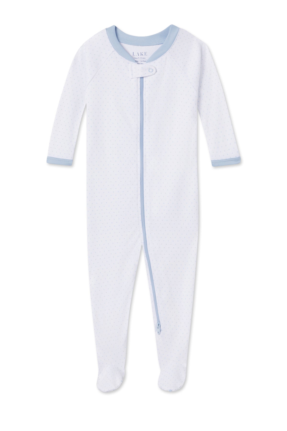 Baby Sleeper in French Blue Pindot