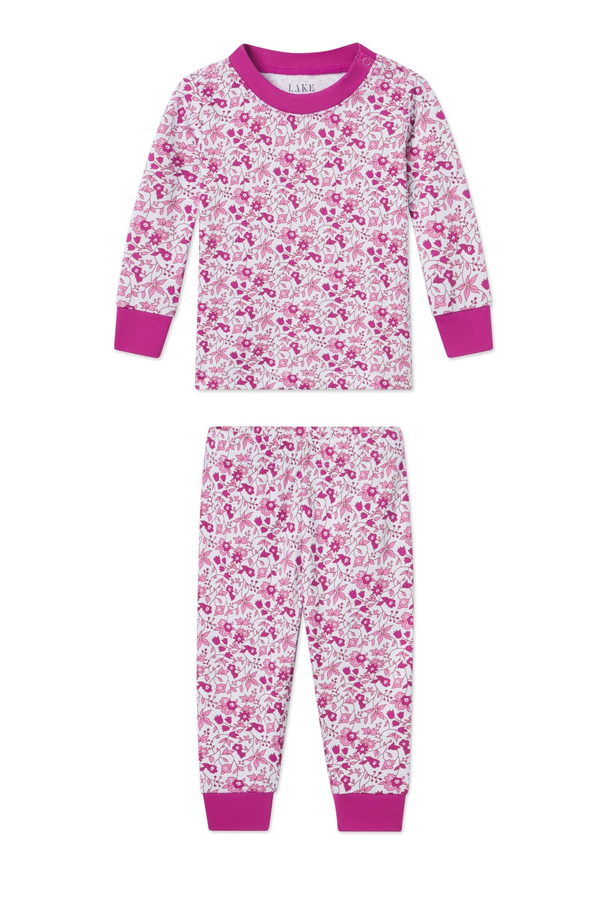 Baby Long-Long Set in Dahlia Garden Floral