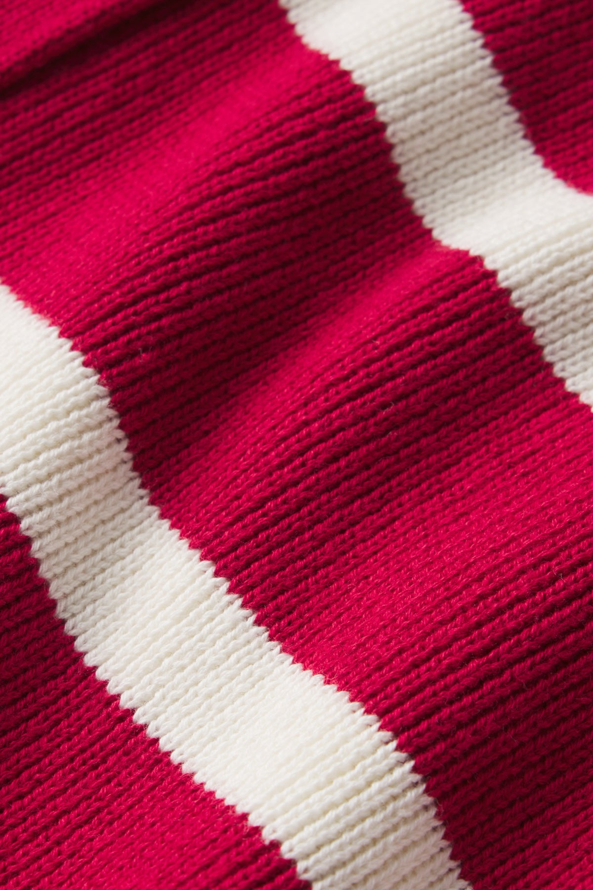 Nora Cardigan in Ivory Crimson Inverse Stripe