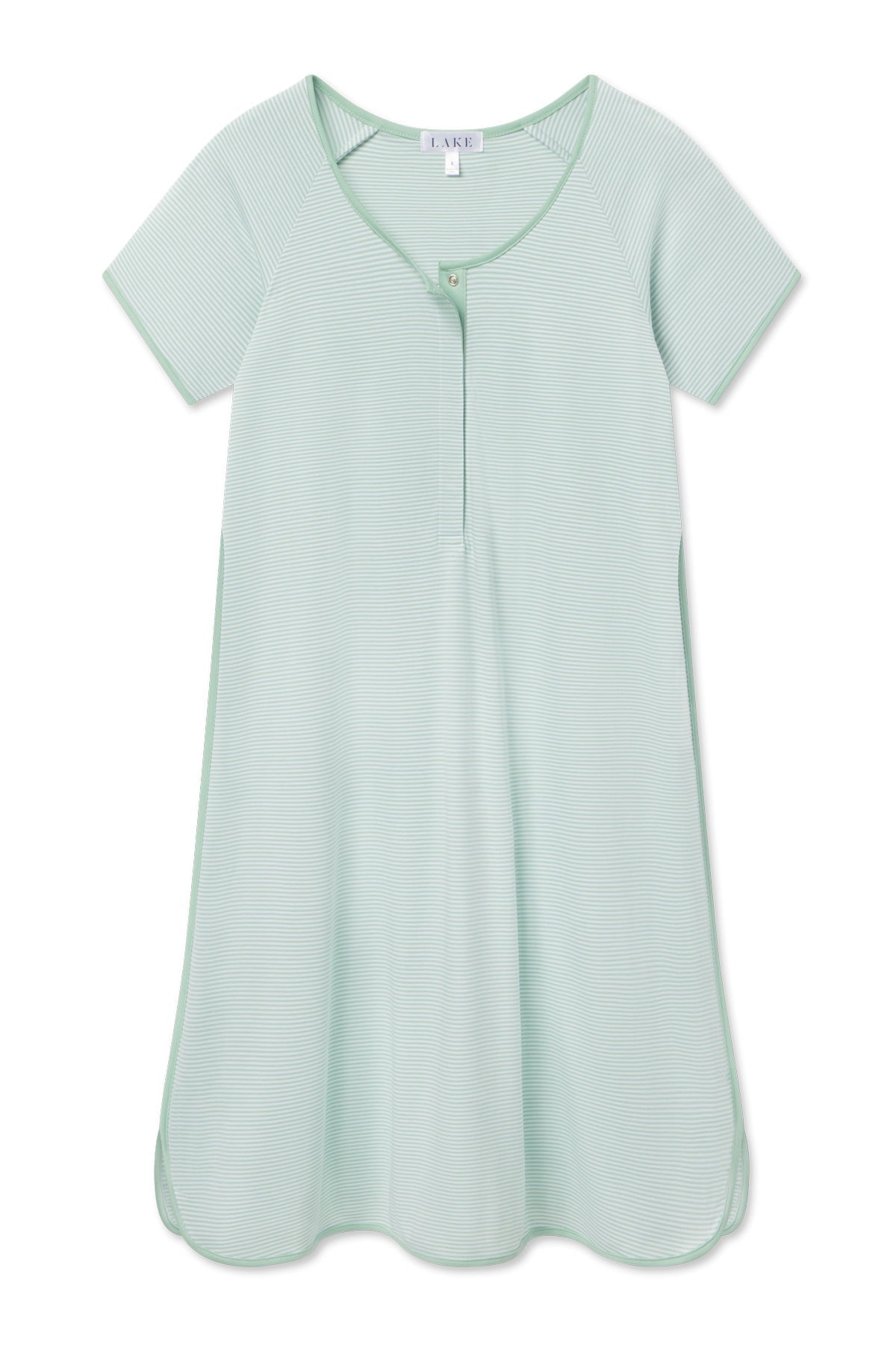 Pima Maternity Nightgown in Parisian Green