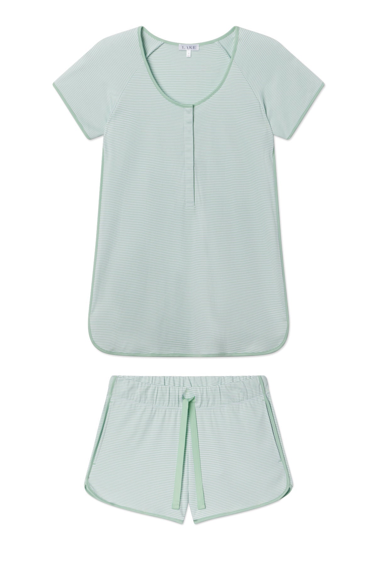 Pima Maternity Shorts Set in Parisian Green