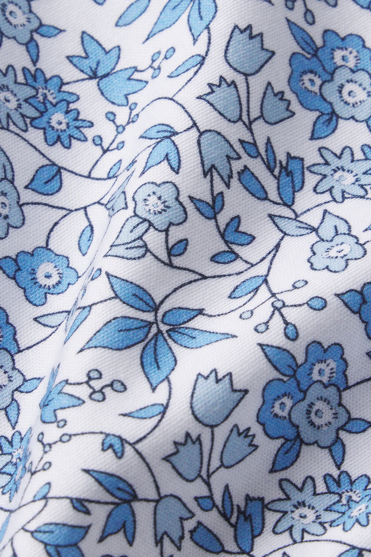 Pima Maternity Short-Long Set in Delft Blue Garden Floral