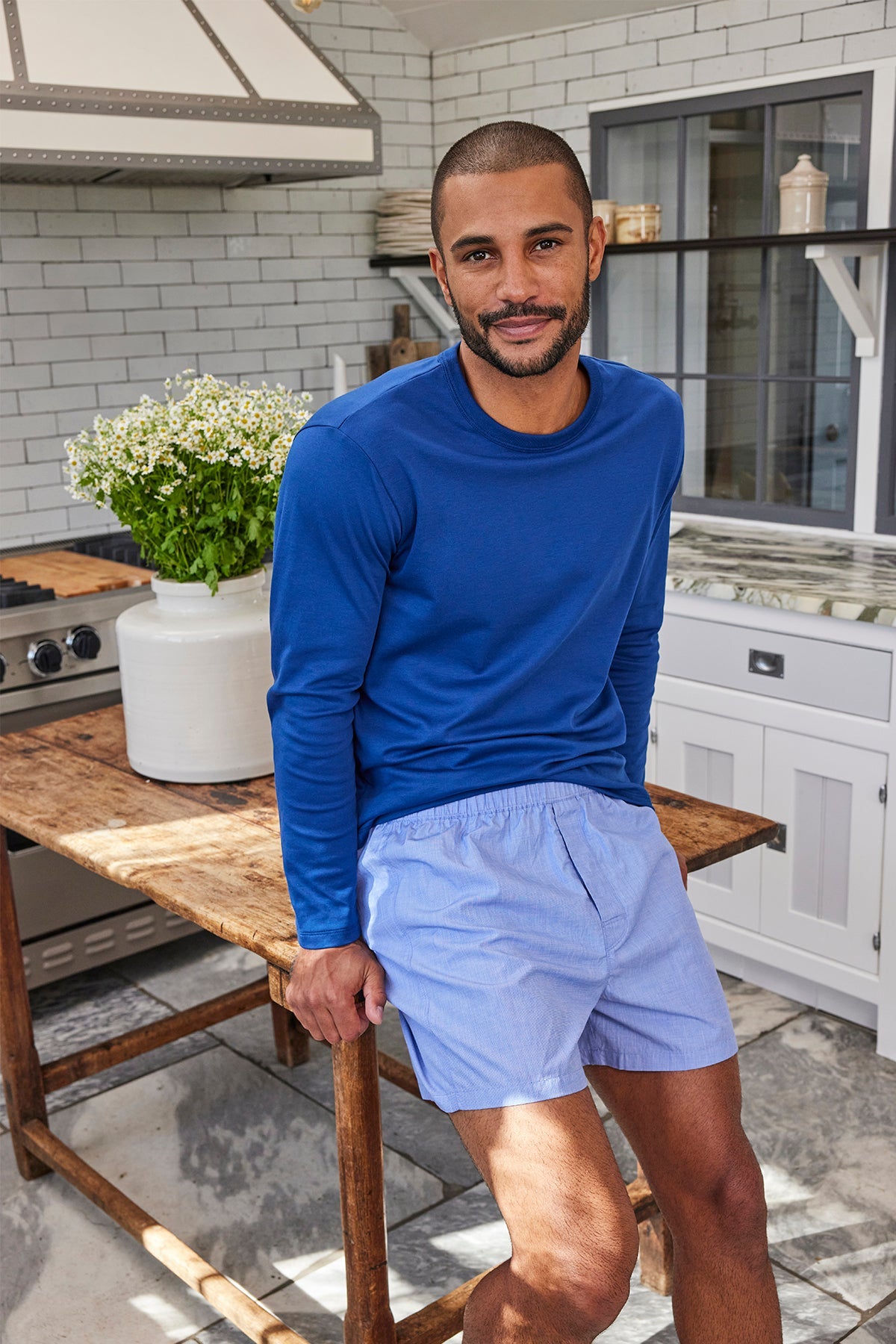 Men's Poplin Boxer Bundle in Blue