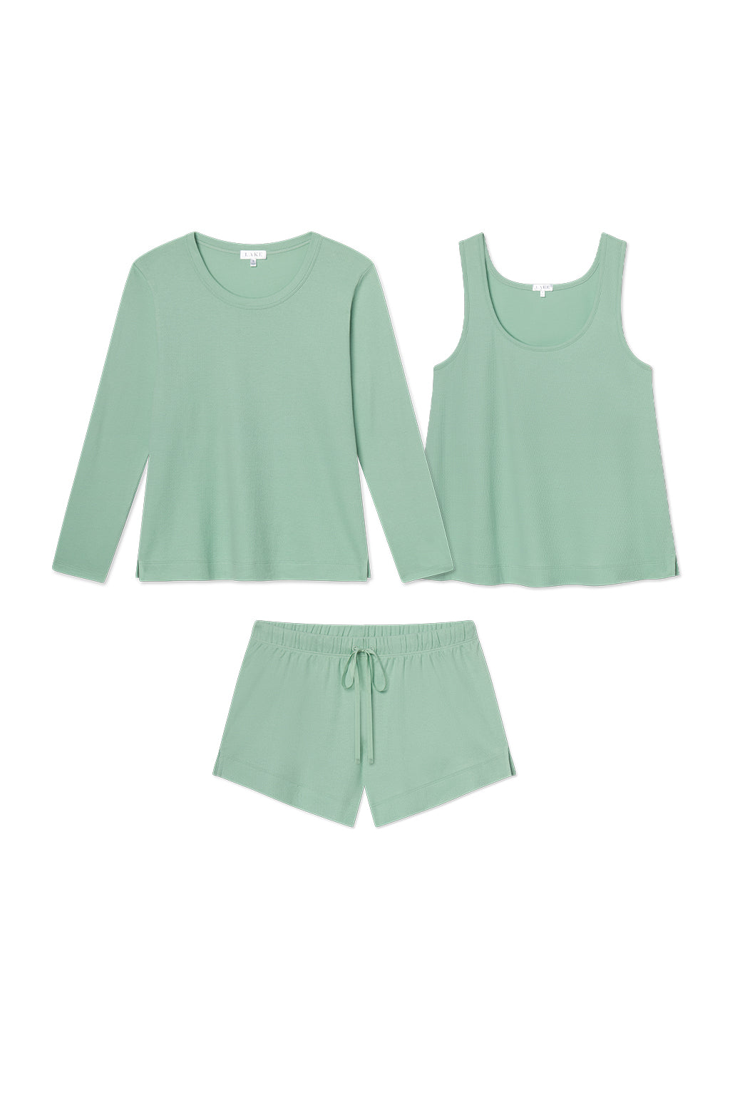 Pointelle Shorts Bundle in Parisian Green Solid