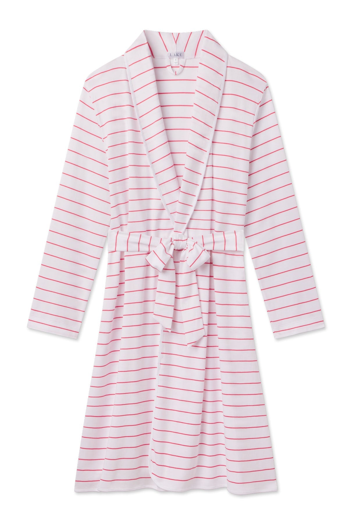 Pima Robe in Geranium Boating Stripe