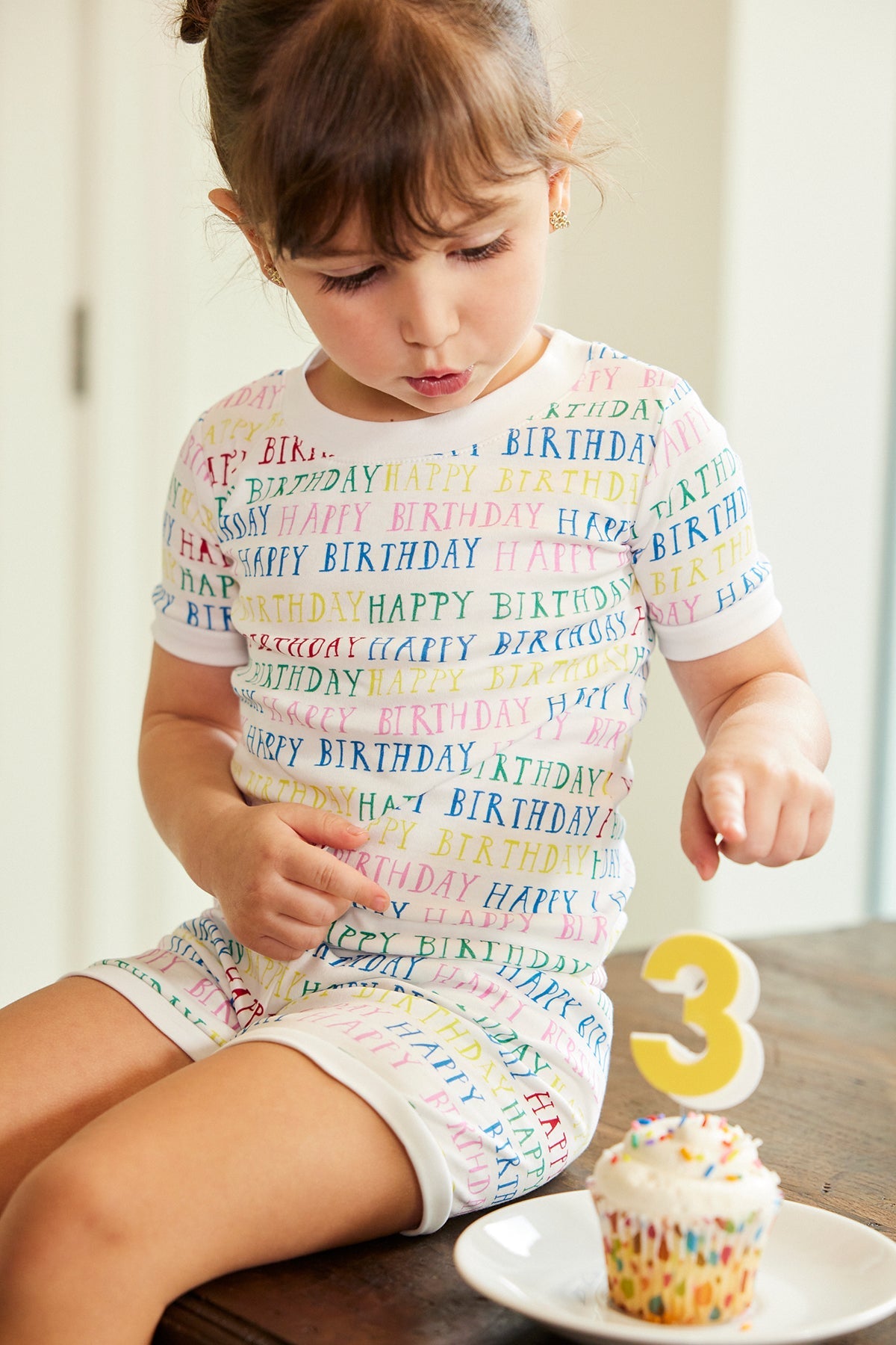 Kids Shorts Set in Happy Birthday