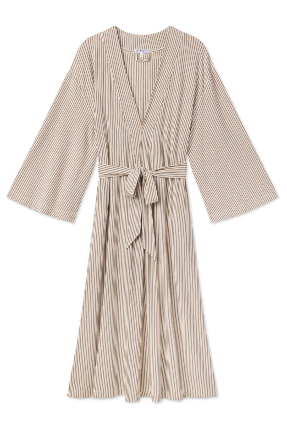 DreamModal Kimono Robe in Sandstone Pencil Stripe
