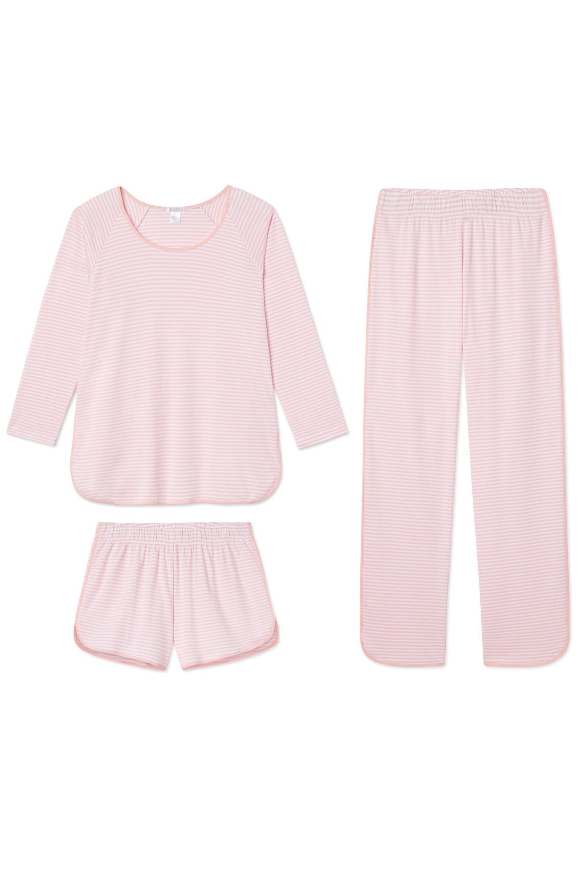 Pima Long Sleeve Bundle in English Rose Stripe