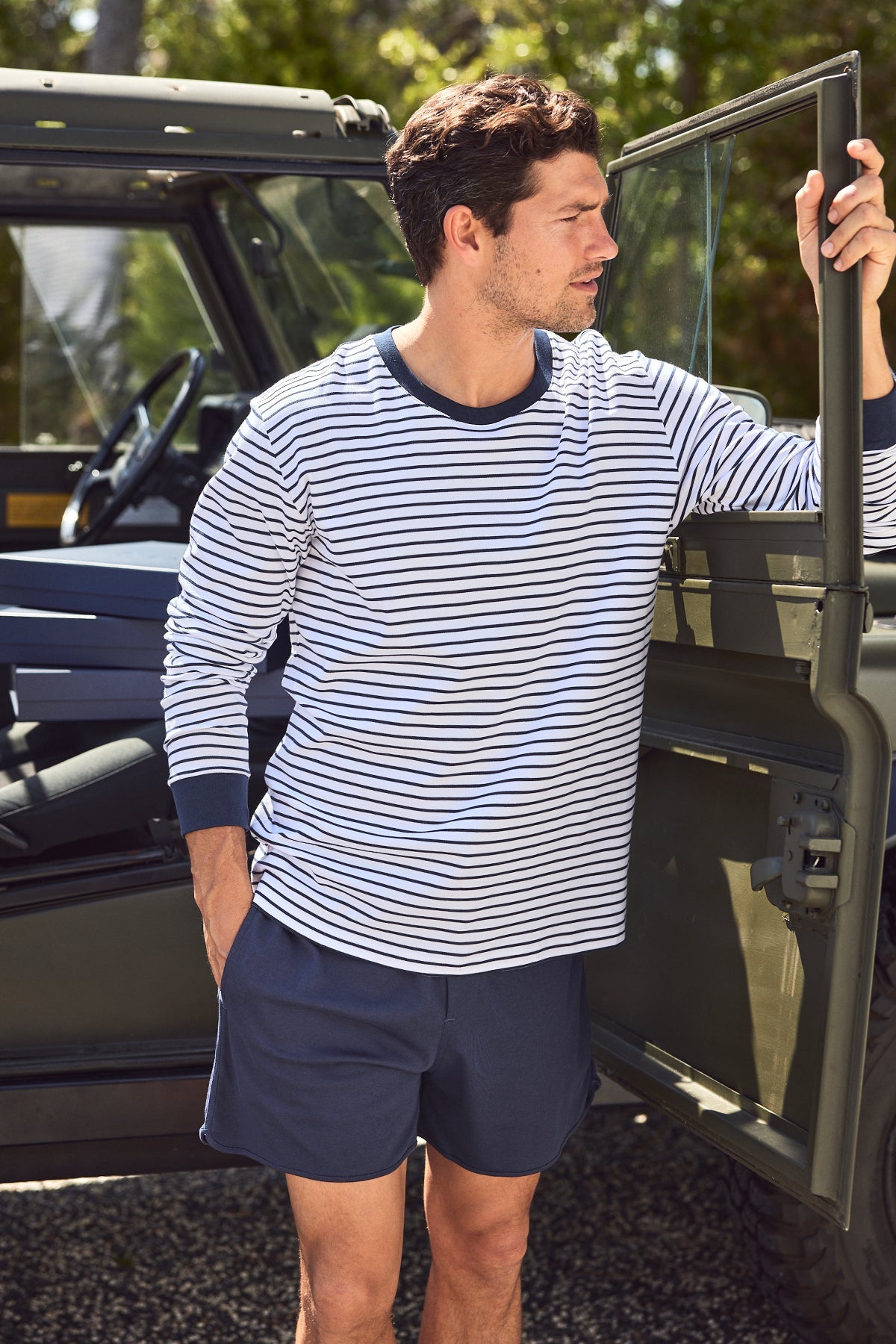 Men's Pima Long-Short Set in Eclipse