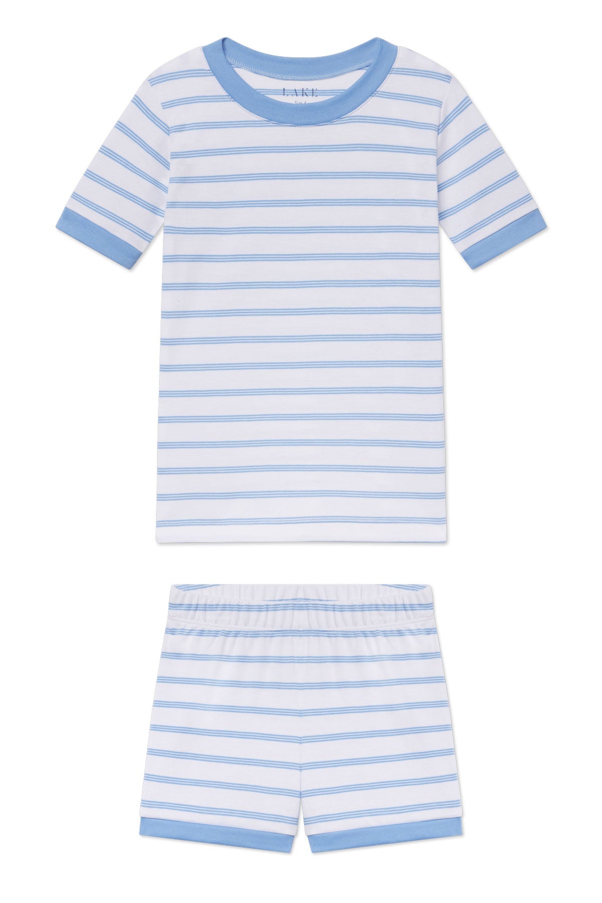 Kids Shorts Set in Baltic Blue Triple Stripe