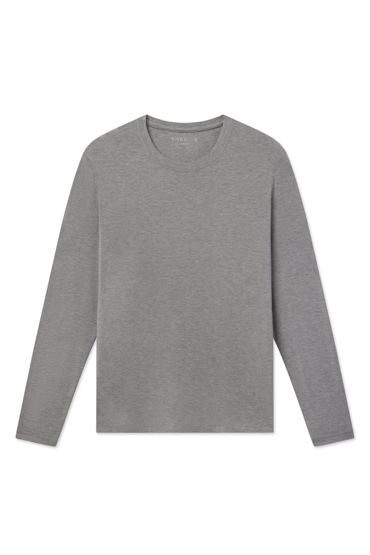 Men's Long Sleeve Bamboo Tee in Heather Gray
