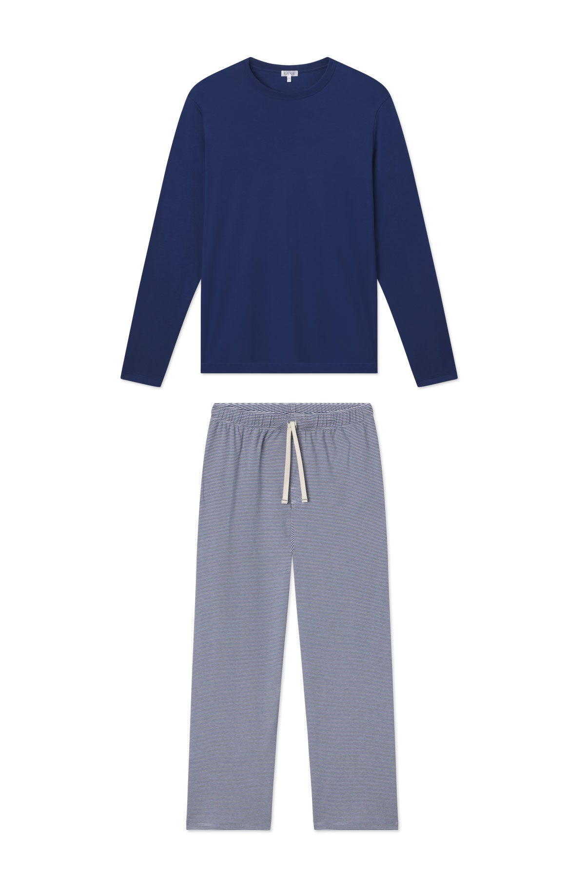 Men's Pima Sleep Long-Long Set in True Navy