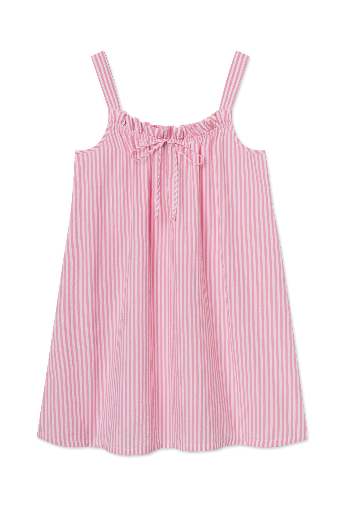 Alice Nightgown in Sunkissed Coral Seersucker