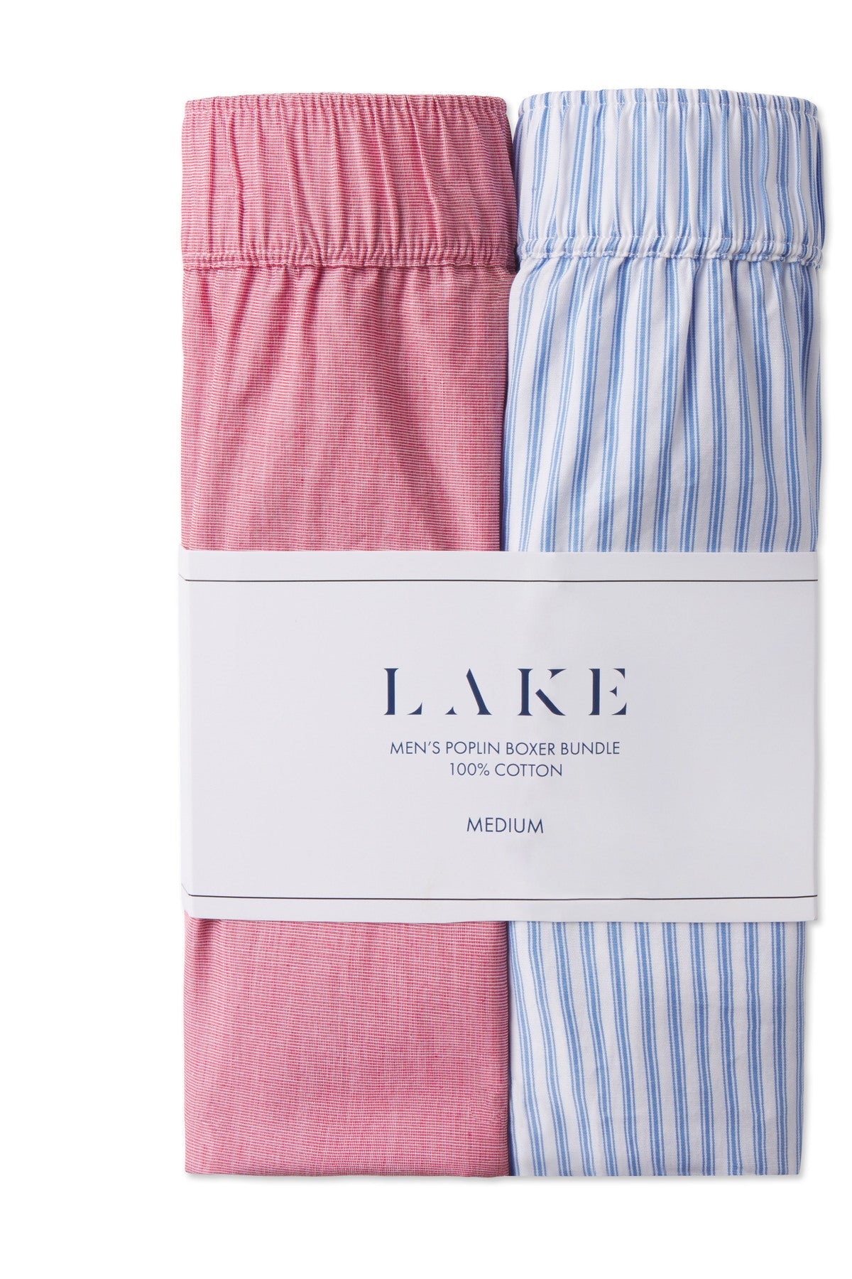Men's Poplin Boxer Bundle in Oxford Blue Pinstripe