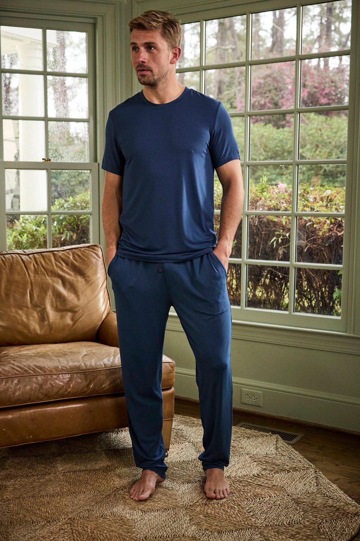 Men's Bamboo Lounge Set in Navy