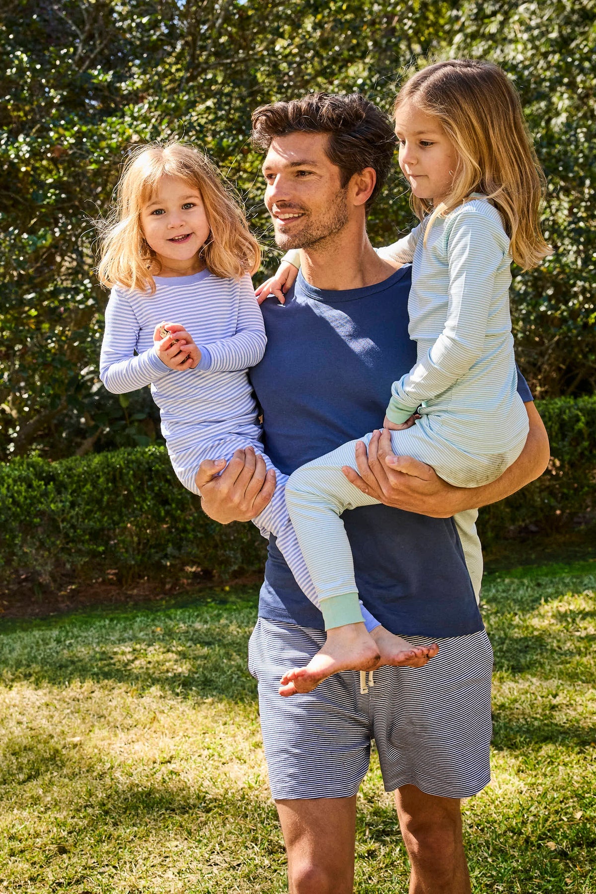 Men's Pima Sleep Shorts Set in True Navy