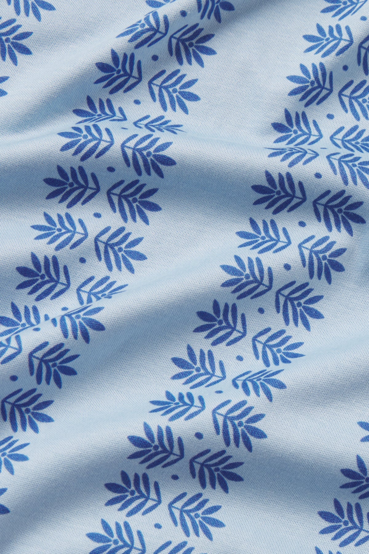 Pima Ruffle Pants Set in French Blue Trellis