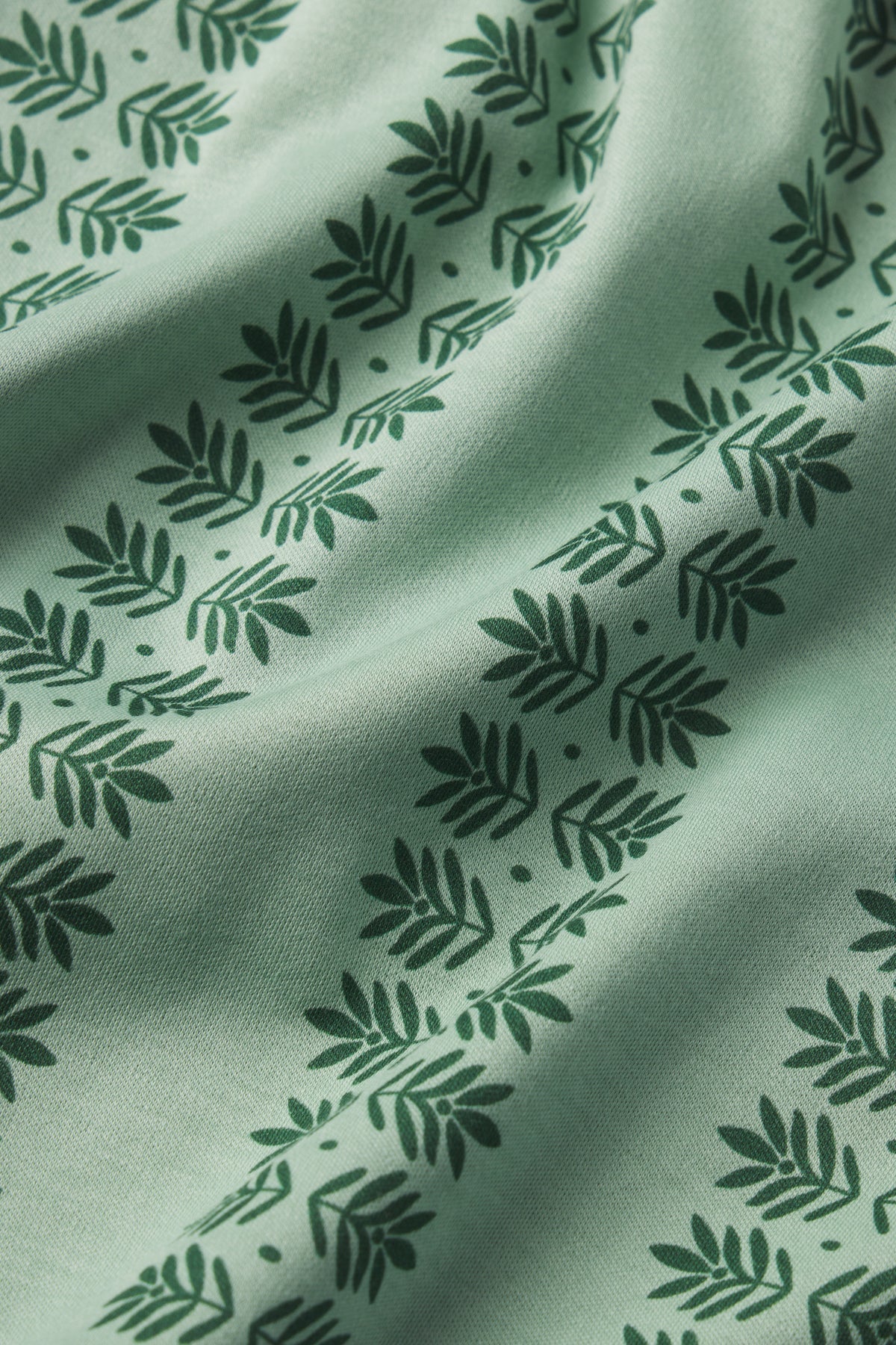 Pima Ruffle Shorts Set in Granite Green Trellis