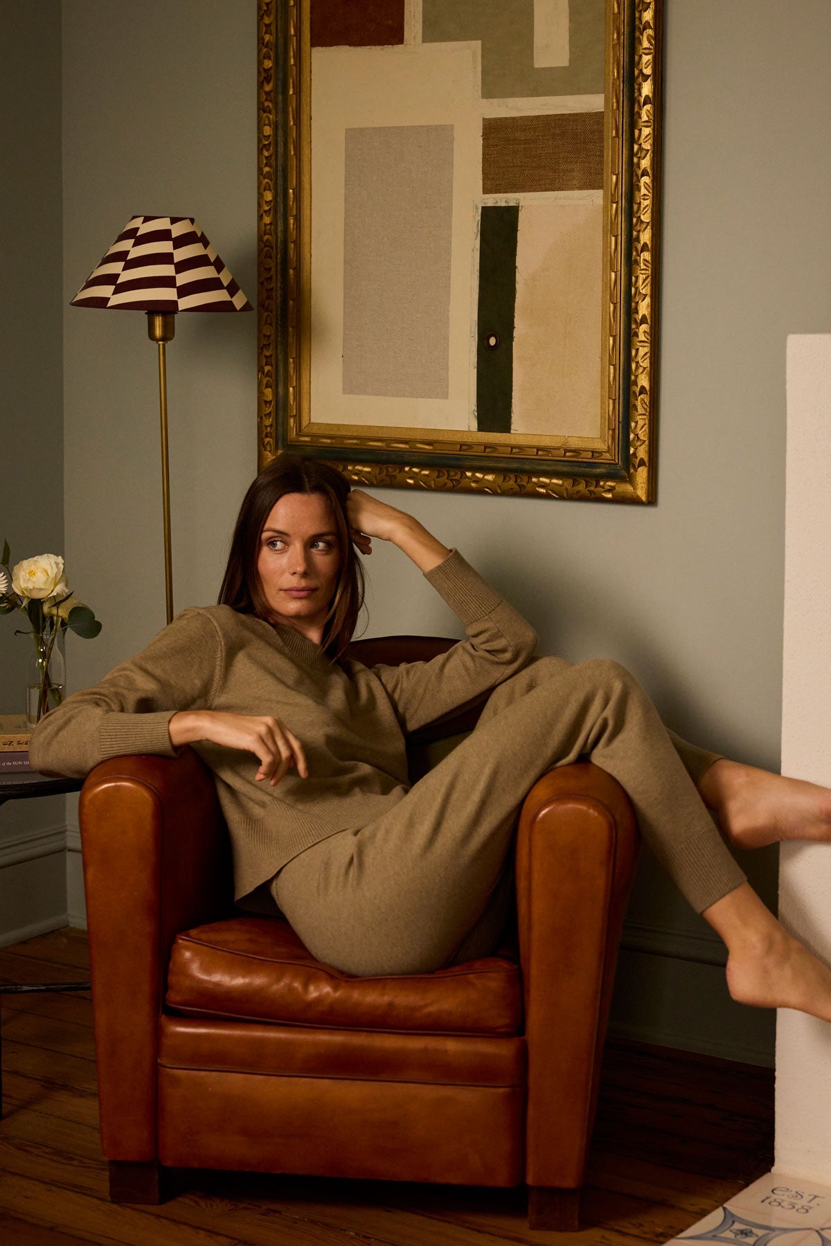 Vesper Crew Neck Set in Sandstone Heather